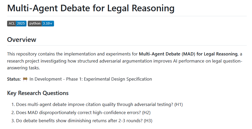 Background visual for the Multi-Agent Debate legal reasoning project