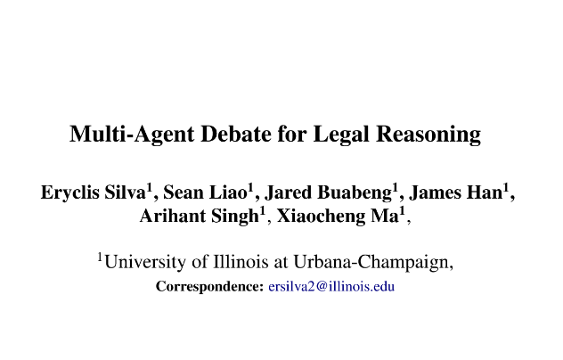 Multi-Agent Debate legal reasoning project logo