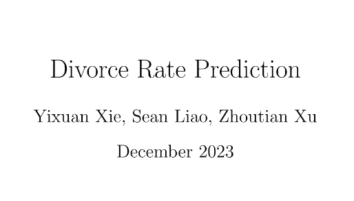 MLR Divorce Prediction project logo